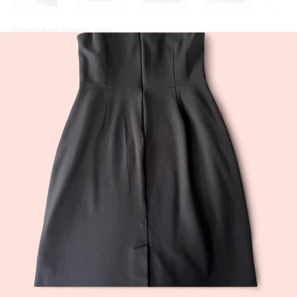 Lands' End Black Strapless Sheath Cocktail Dress - Picture 5 of 5